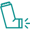 Teal inhaler icon illustration