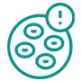 Icon symbolizing leukaemia and blood cell research.